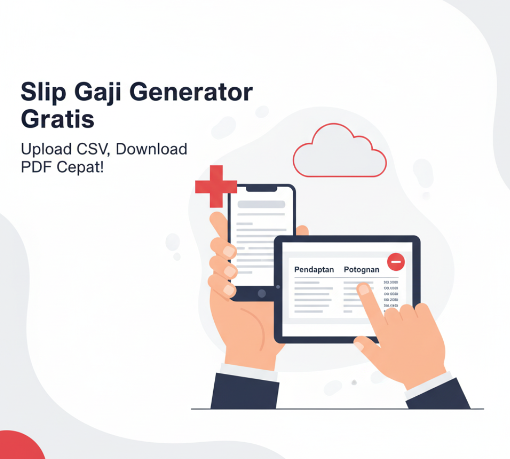 Ilustrasi membuat slip gaji gratis