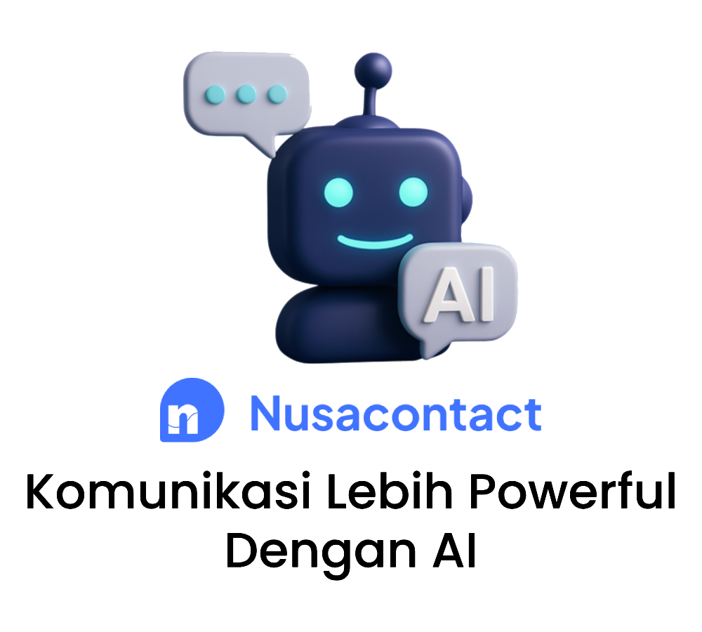 Mockup alur percakapan chatbot cerdas di nusacontact