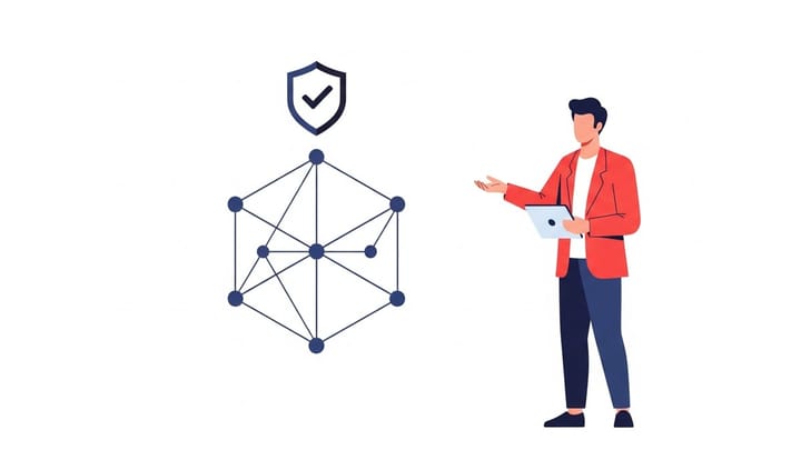 Ilustrasi flat vector seorang profesional memilih ai coding assistant terbaik untuk produktivitas tim developer