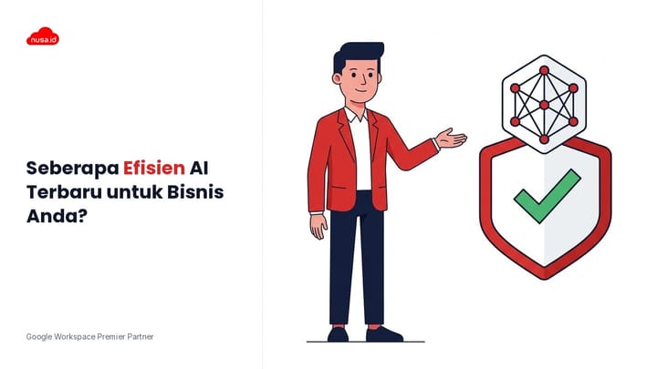 Ilustrasi seorang profesional bisnis menampilkan efisiensi dan keamanan AI Gemini 3.8 Flash