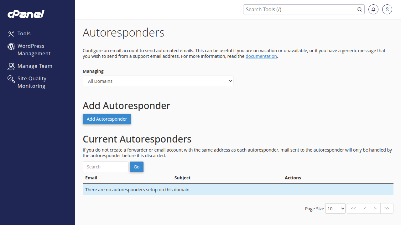 Halaman Autoresponders
