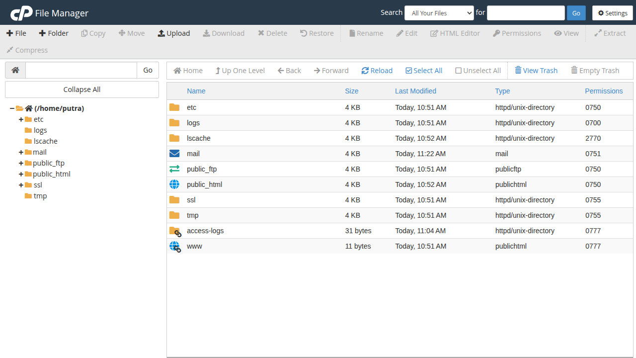 Halaman File Manager