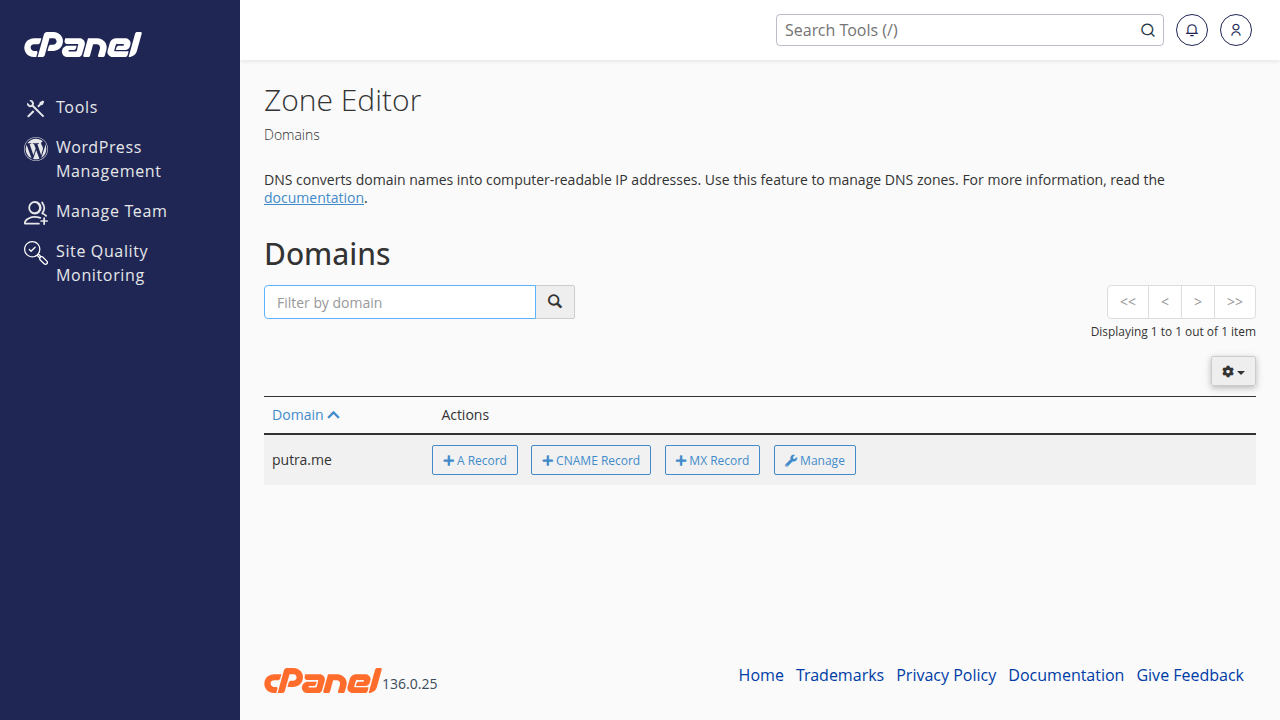 Halaman Zone Editor