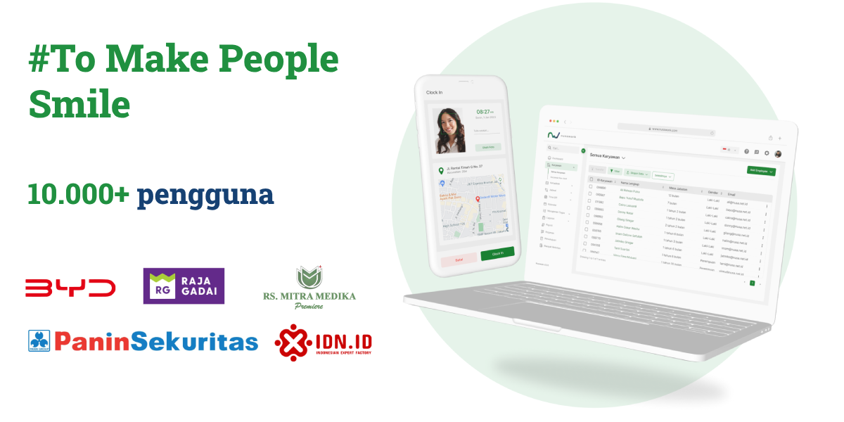 nusawork HRMS Dashboard Preview