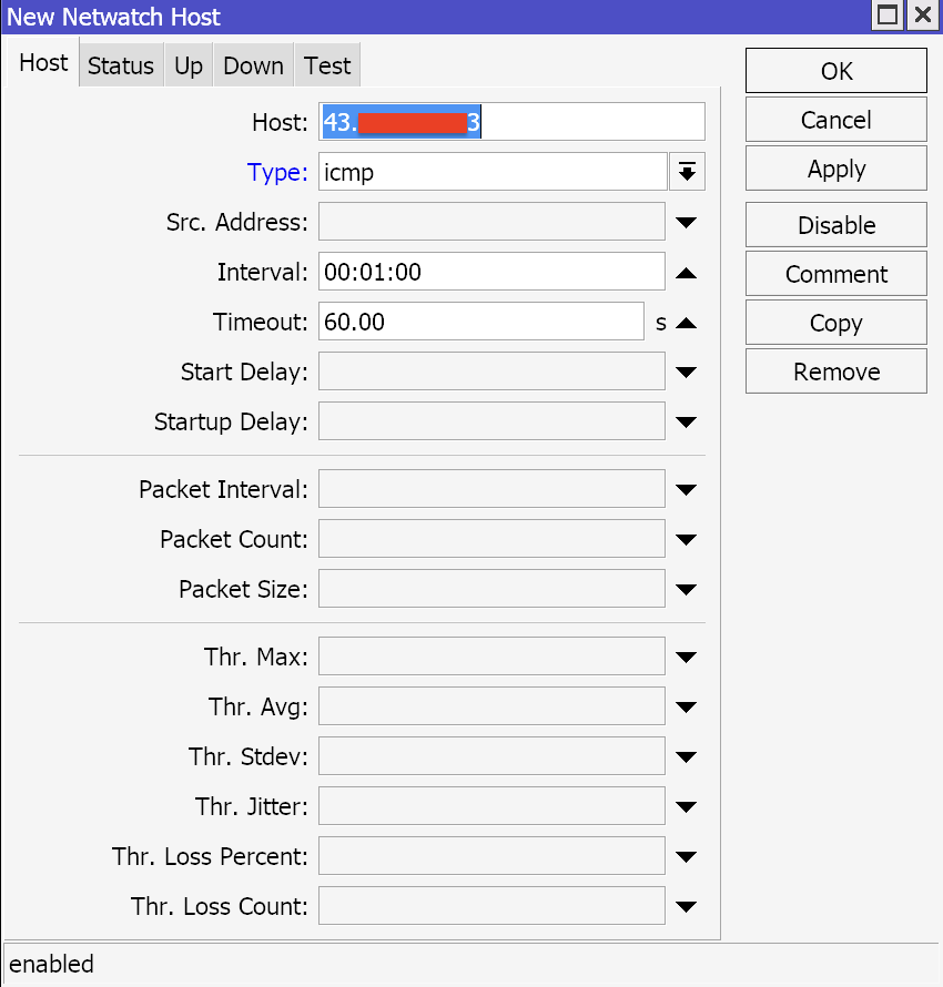 monitoring mikrotik dengan netwatch