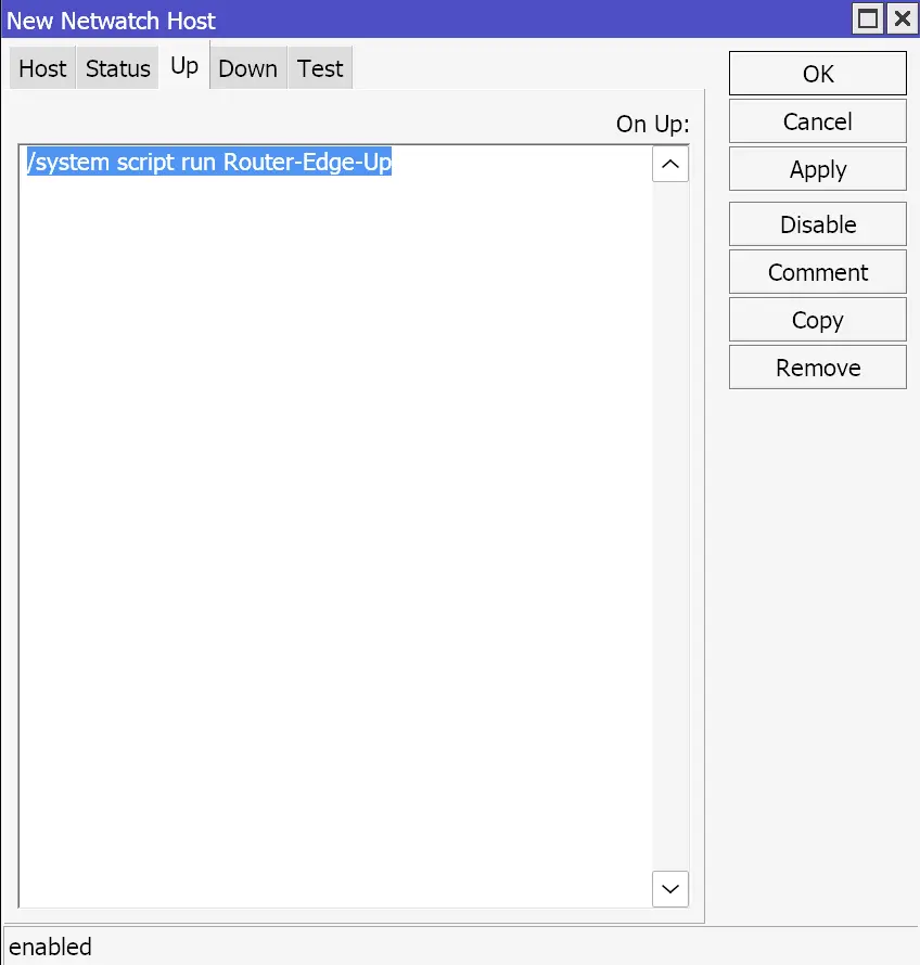 monitoring mikrotik dengan netwatch